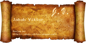 Jakob Viktor névjegykártya